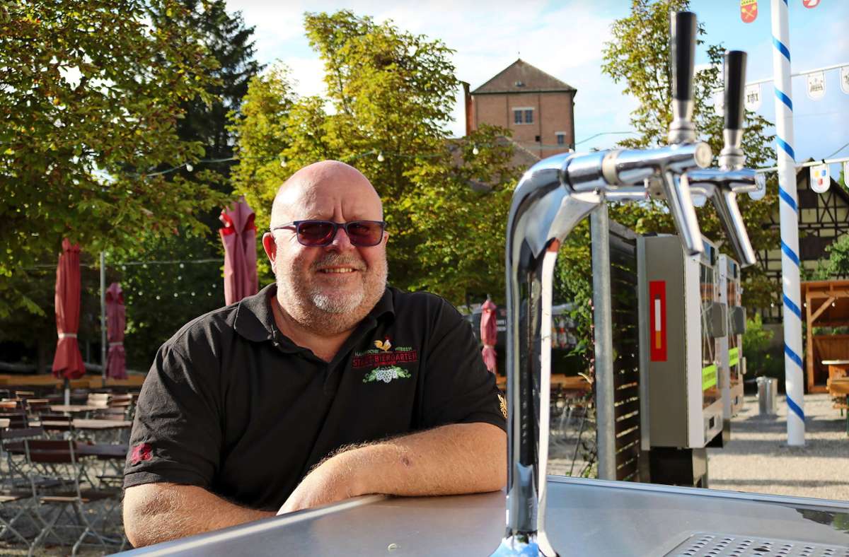 Volker Ziesel betreibt mit zwei Freunden den Stadt-Biergarten Schorndorf.