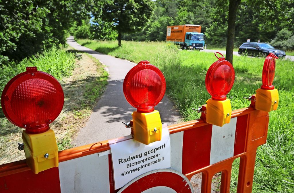 Der Radweg zwischen Ehningen und Böblingen ist seit Freitag gesperrt. Foto: factum/Granville, dpa