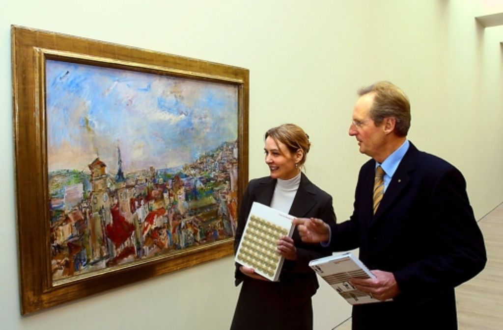 Wolfgang Schuster mit Marion Ackermann, der ersten Leiterin des neu geschaffenen Kunstmuseums am Schlossplatz.