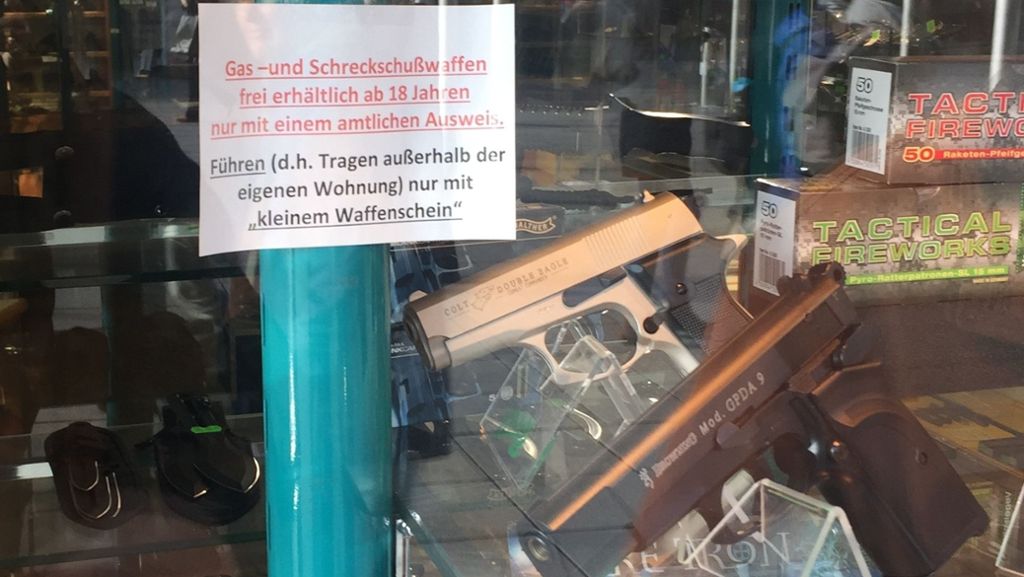 Mehr kleine Waffenscheine in Stuttgart: Handel mit Schreckschusswaffen blüht