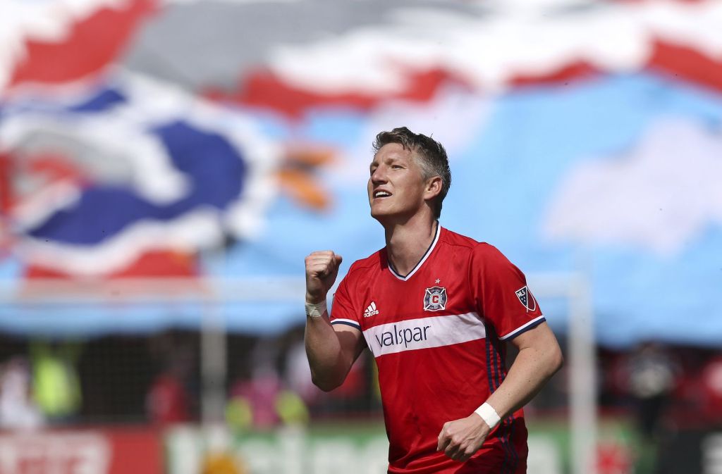 Bastian Schweinsteiger wechselte im März von Manchester United zu Chicago Fire. Finanziell war es für den Weltmeister ein Rückschritt. Foto: Chicago Tribune/AP