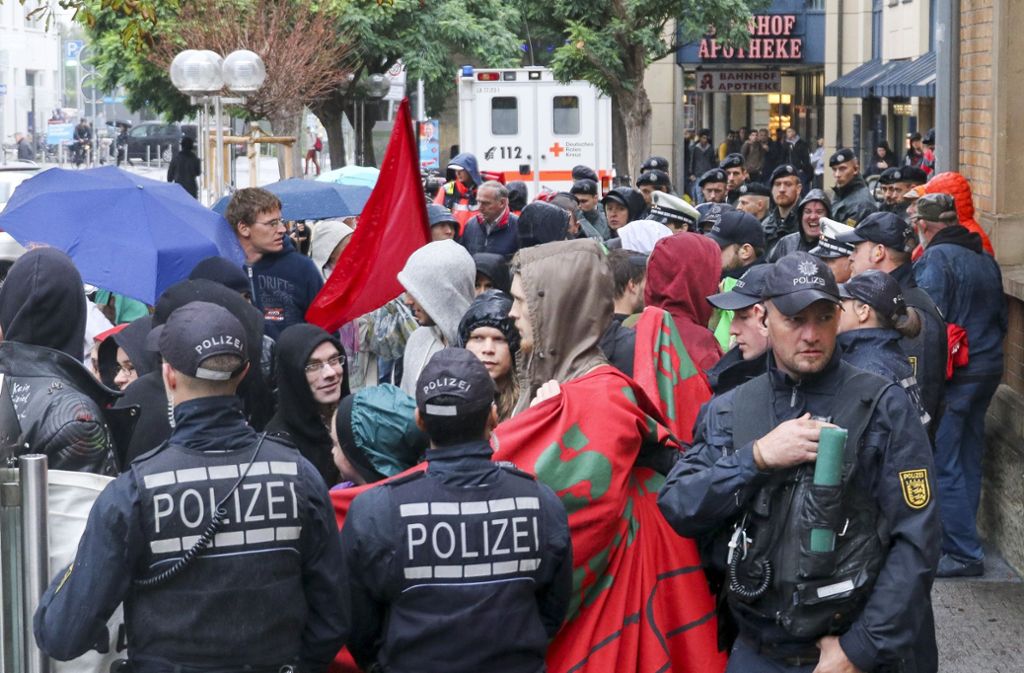 Auch in Ludwigsburg rufen Versammlungen der AfD immer wieder Gegendemonstrationen auf den Plan.