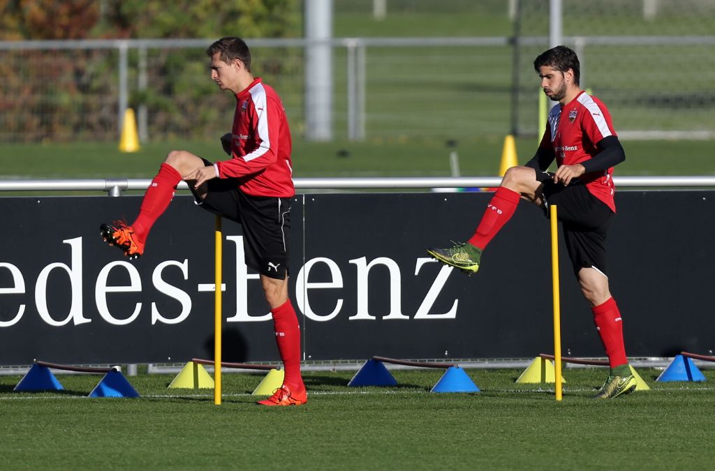Voller Einsatz beim Training des VfB Stuttgart an diesem Mittwoch. Das Spiel beim FC Bayern München am Samstag kann kommen.