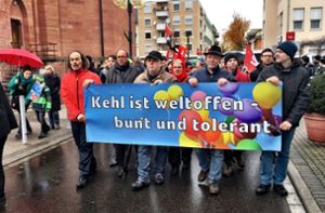 Protest in Kehl gegen die AfD Foto: Krohn