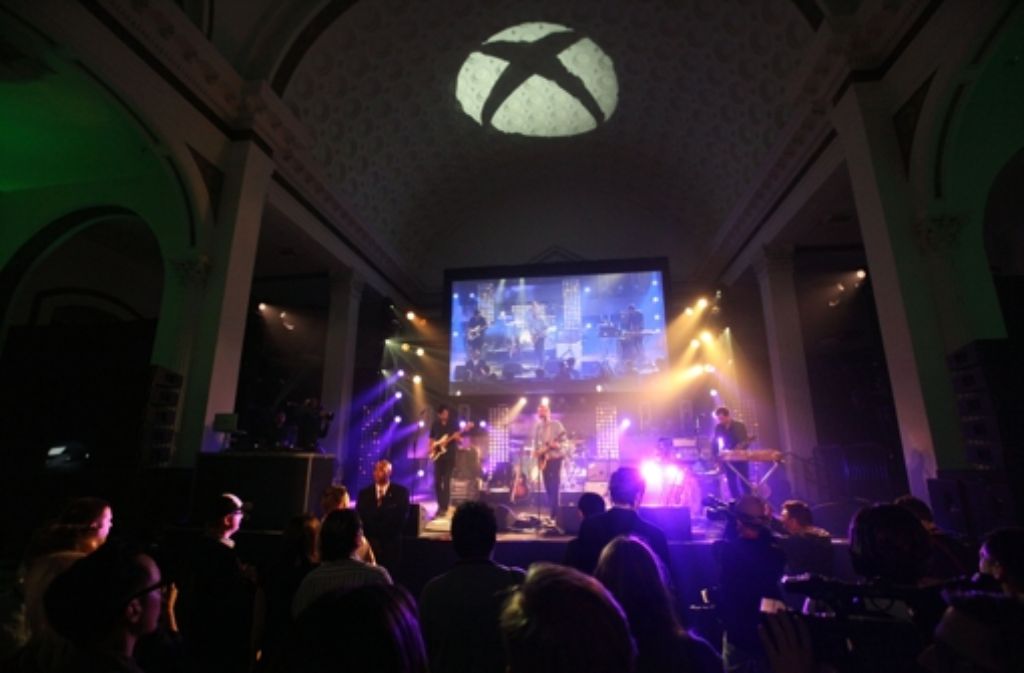 Die Band „The Shins“ tritt bei der Xbox-Präsentation auf der E3 auf.