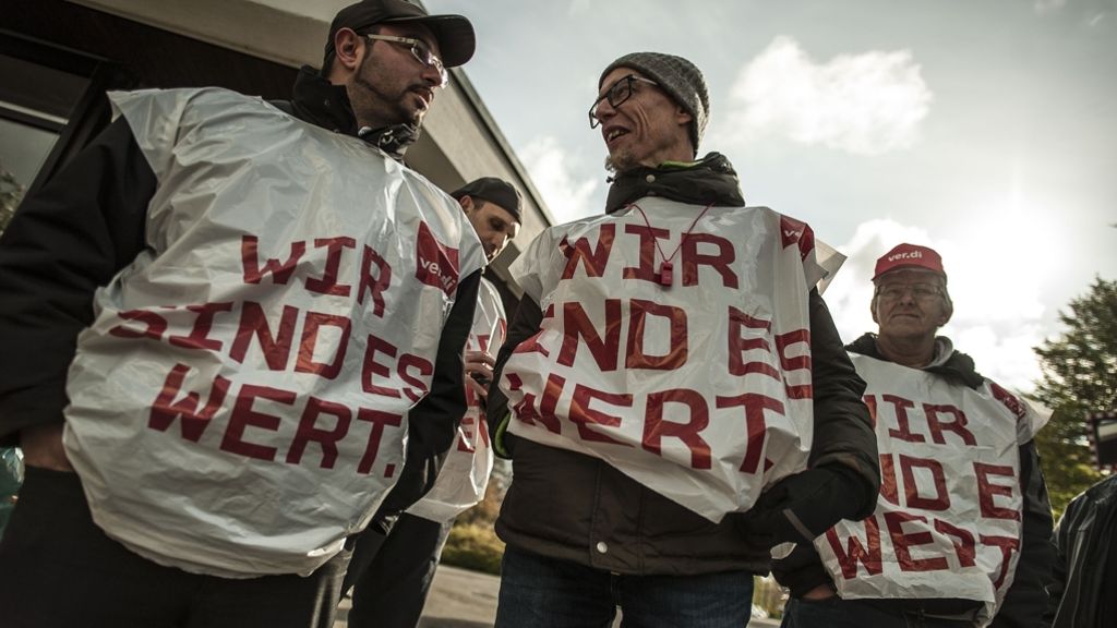 Arbeitskampf in Stuttgart: Warnstreik legte die Landeshauptstadt am Montag lahm
