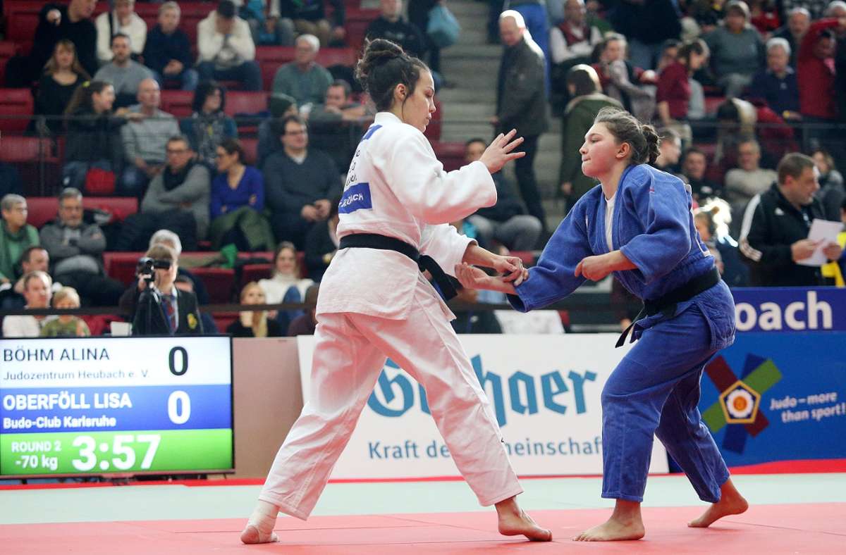 Alina Böhm (links) zählt auf Mut, Stärke und Aggressivität. Foto: Baumann