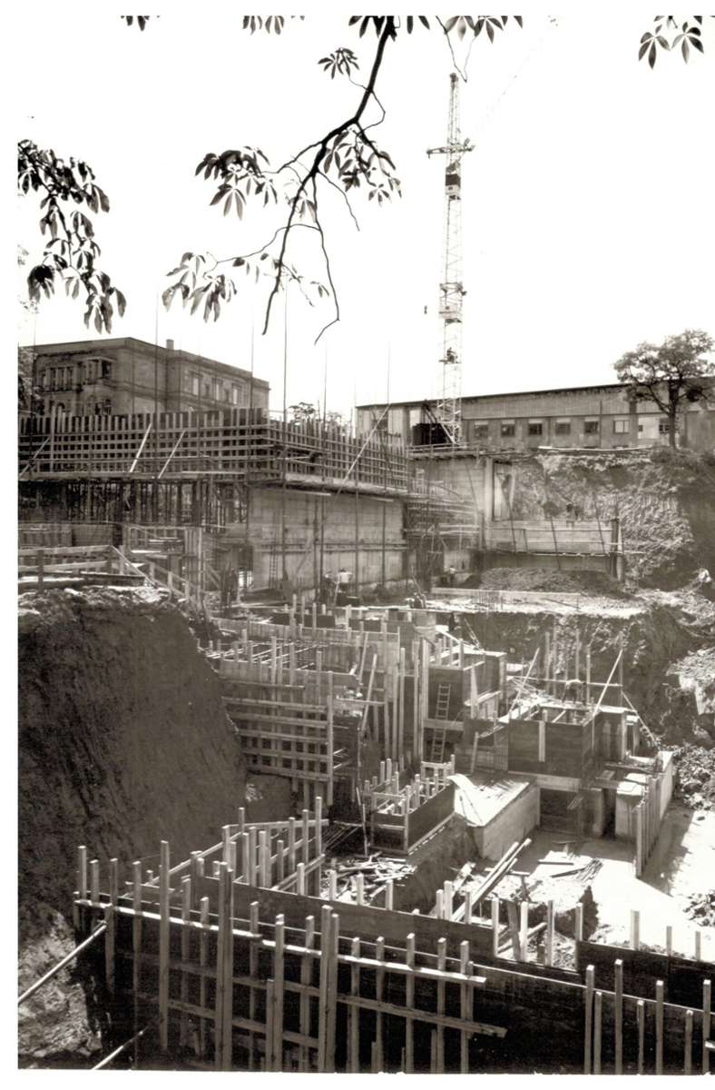 Bau der Fernsehstudios Anfang der 1960er.