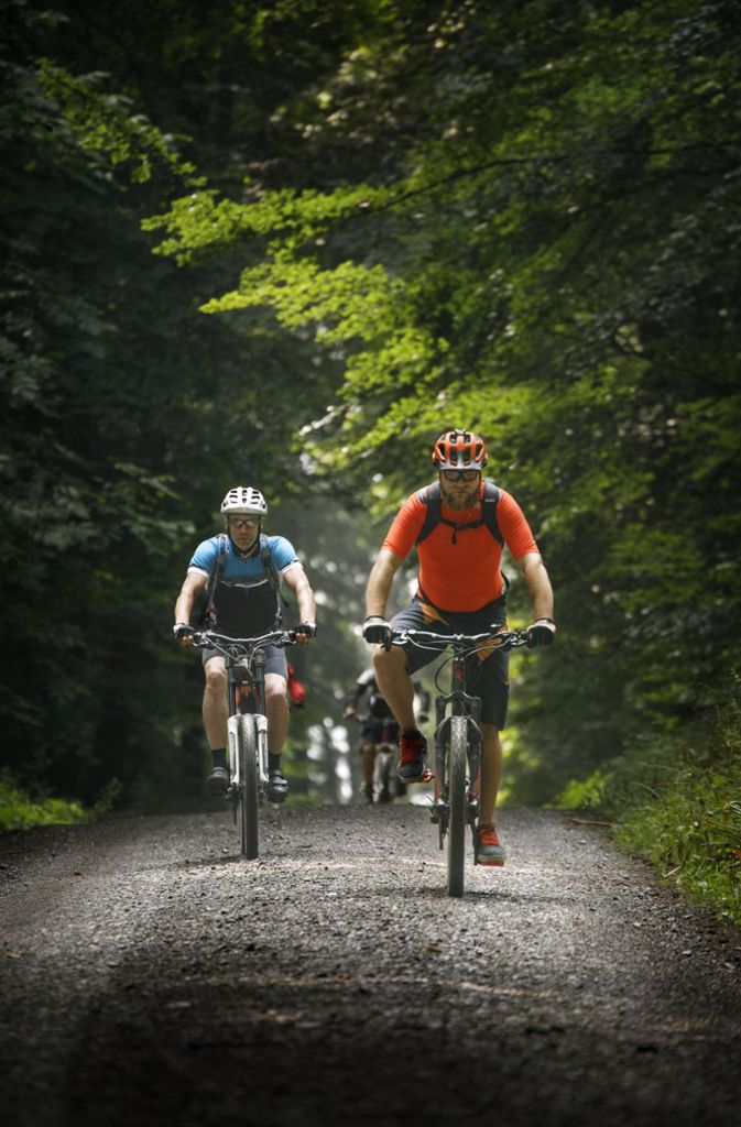 Mountainbiken macht den Männern nicht nur im Sommer Spaß.