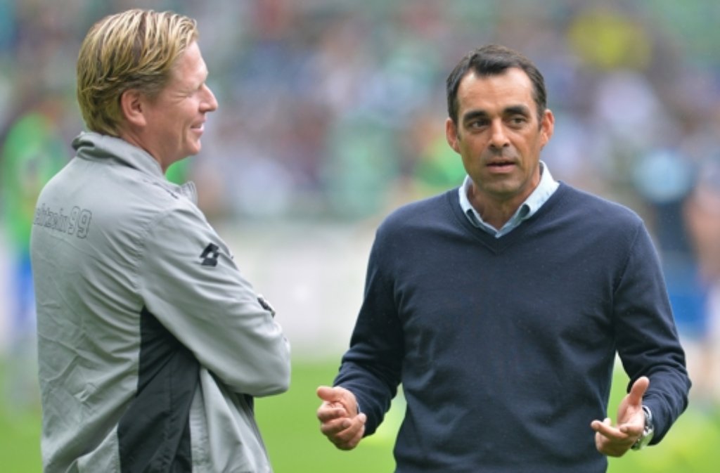"Bei Standard-Situationen wünscht man sich manchmal eine Leiter." Hoffenheims Trainer Markus Gisdol (links) zur Bremer Stärke bei Standards.