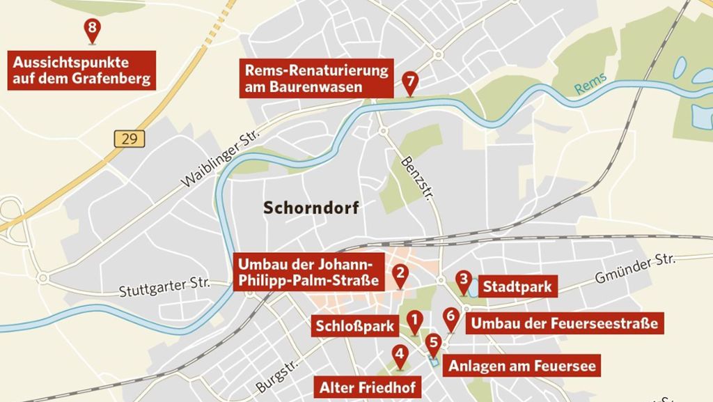 Gartenschauprojekte in Schorndorf: Großer Aufschlag für die Gartenschau