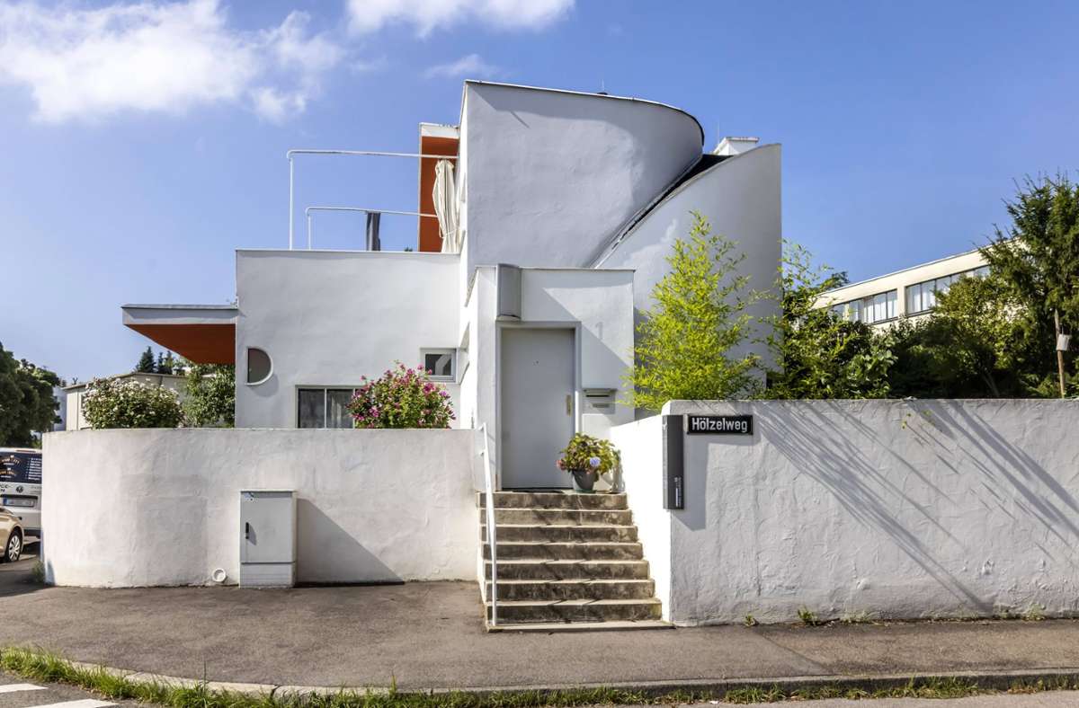 Das berühmte Haus 33 von Architekt Hans Scharoun in der Weißenhofsiedlung auf dem Killesberg in Stuttgart.