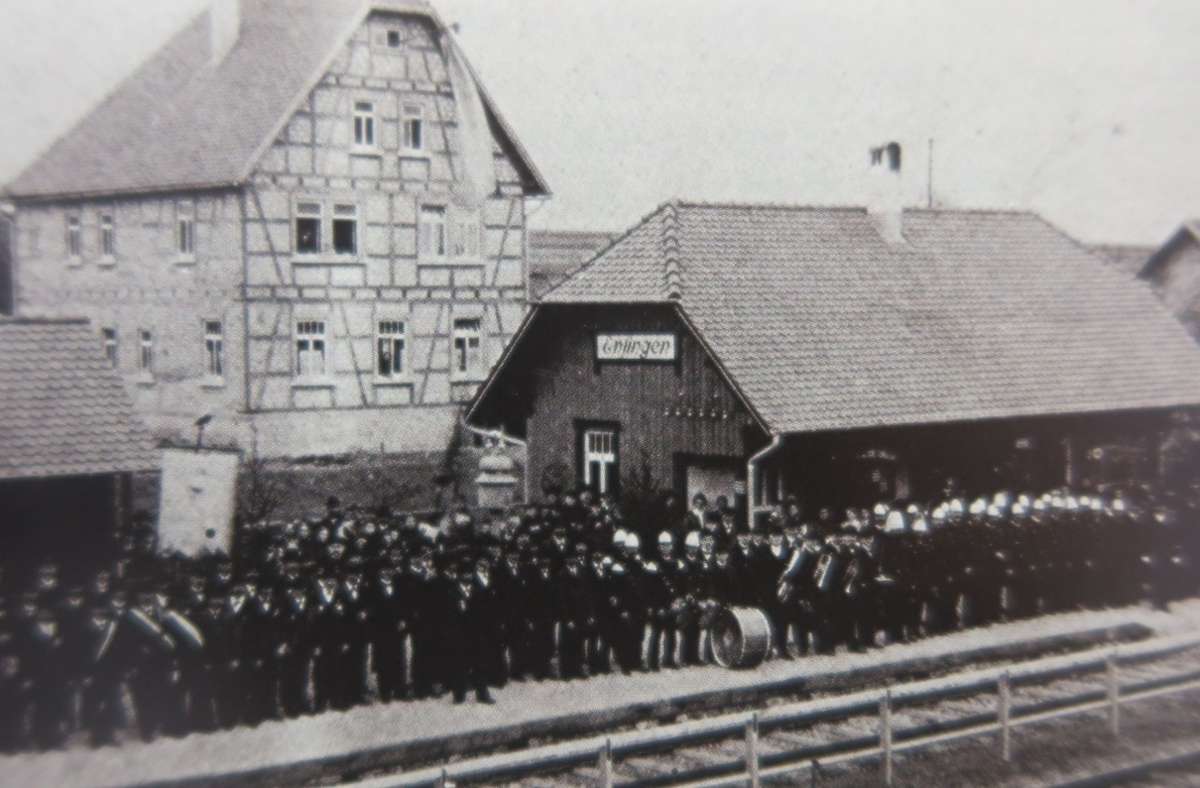 Die Einweihung des Ensinger Bahnhofs 1908