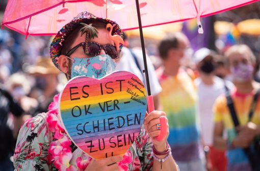 Der Regenbogen als Symbol für eine offene Stadtgesellschaft. Foto: dpa/Frank Rumpenhorst