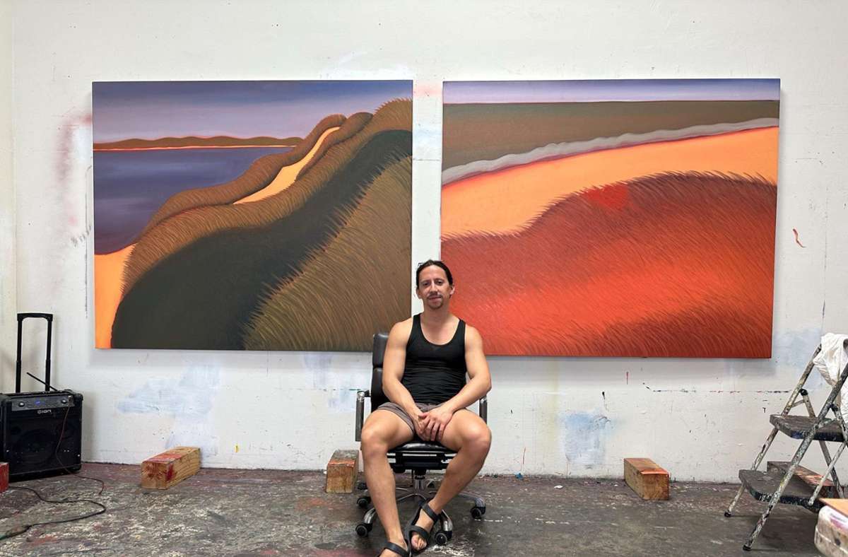 Dylan Hurwitz in seinem Studio in Brooklyn