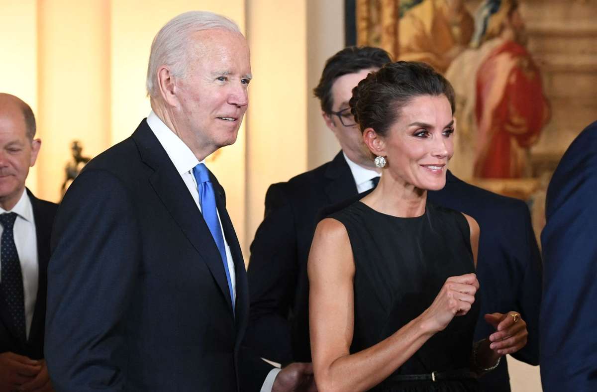 US-Präsident Joe Biden mit Königin Letizia.