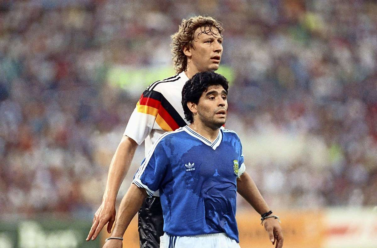 Der große Buchwald war im WM-Finale 1990 ein steter Schatten des kleinen Maradona.