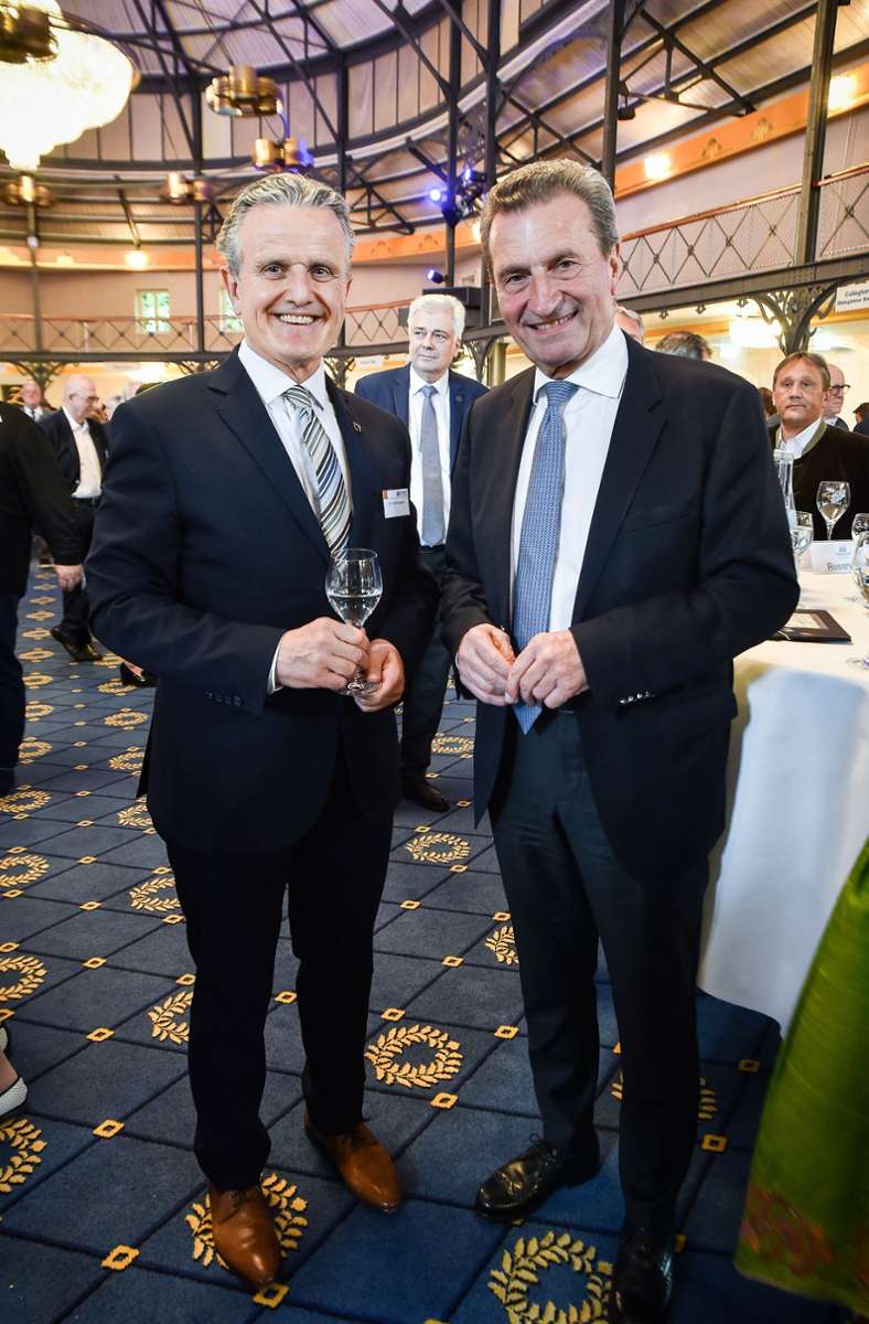 OB Frank Nopper und Ex-EU-Kommissar Günther Oettinger