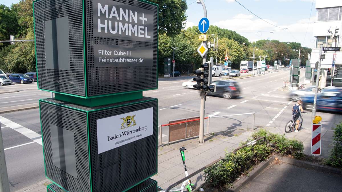 Verkehrs-Hotspot Neckartor: Luftfiltersäulen in Stuttgart zeigen laut Studie Wirkung