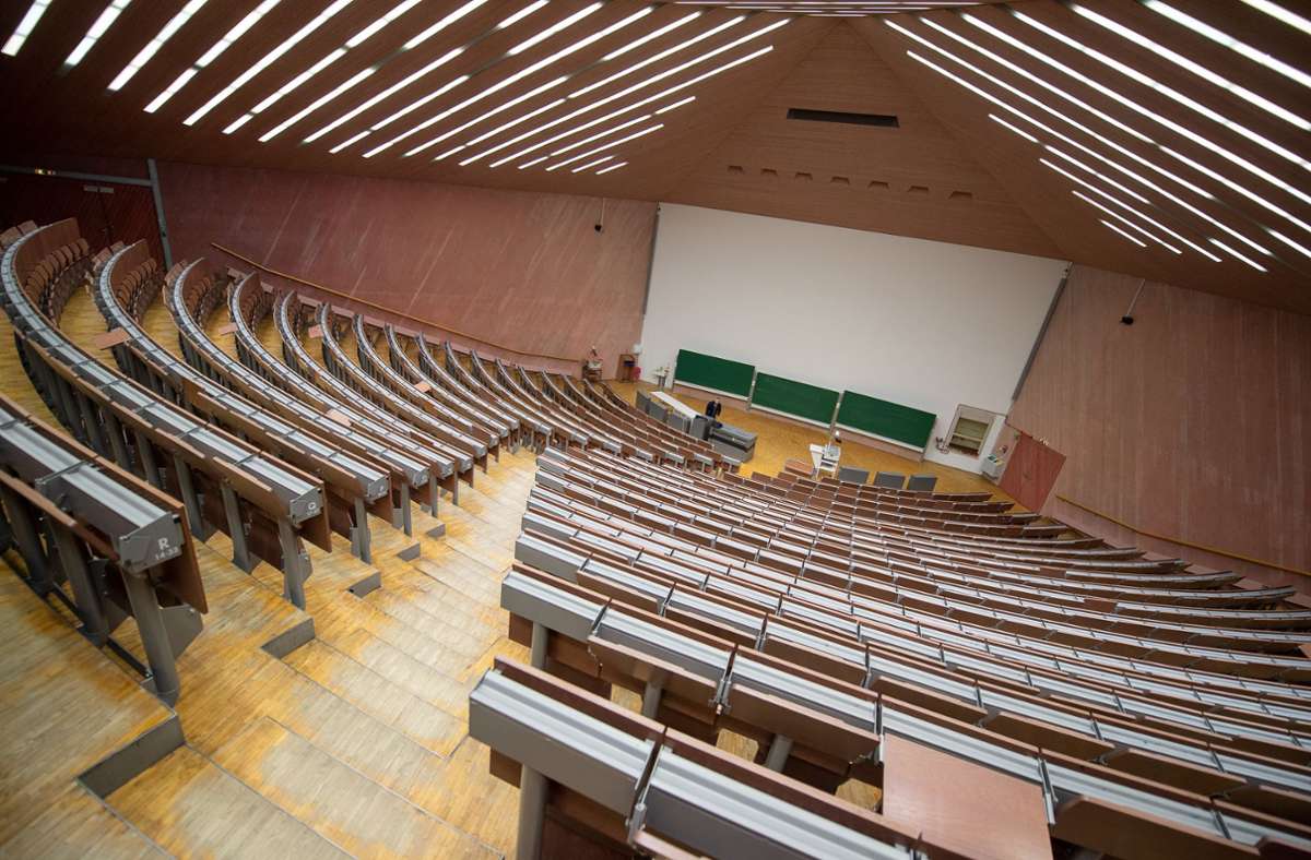 Die Hörsäle der Universitäten und Hochschulen im Land blieben im letzten Semester leer. Foto: Sebastian Gollnow/dpa/Sebastian Gollnow