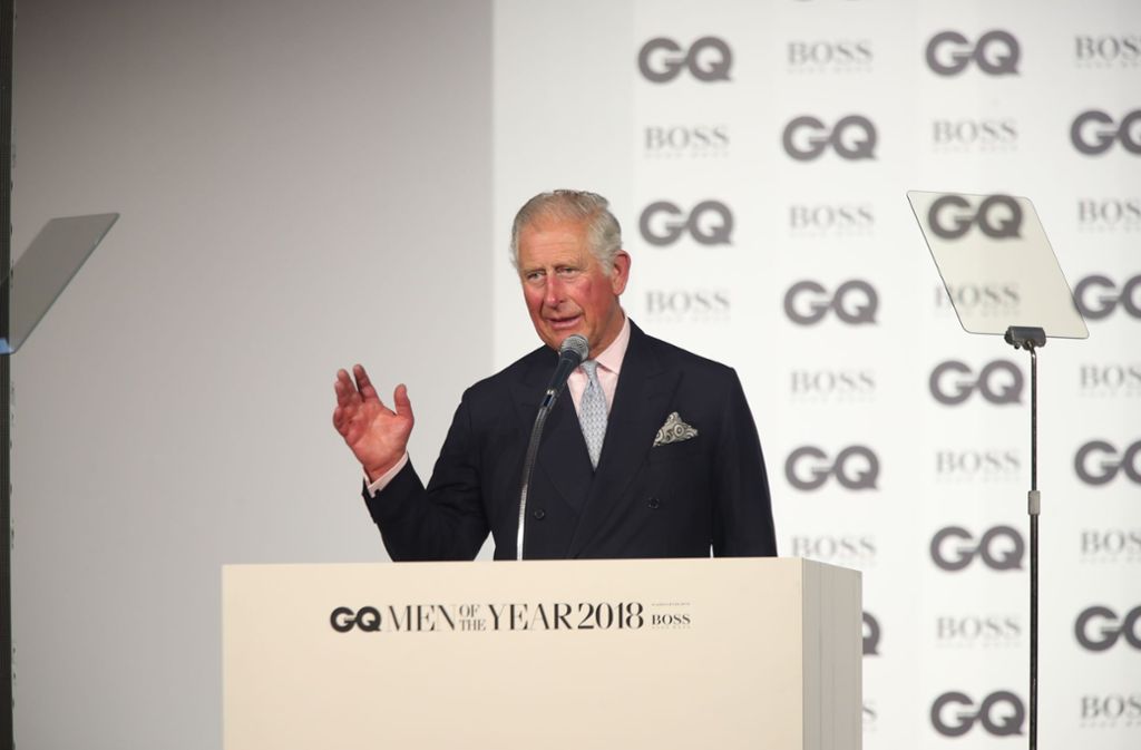 Prinz Charles bekam von „GQ“ für den Preis für sein Lebenswerk, sein Engagement im Wohltätigkeitsbereich, verliehen.