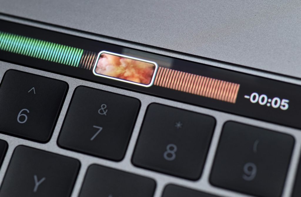 Die Touch Bar des neuen Mac Book Pro