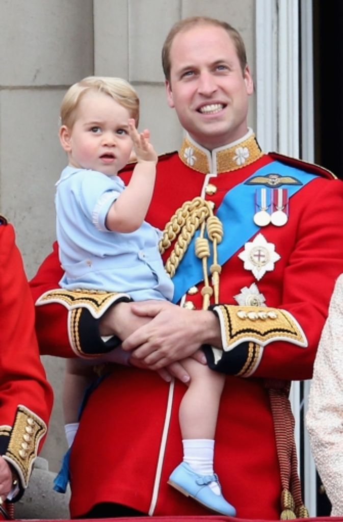 Prinz William und sein Sohn George.