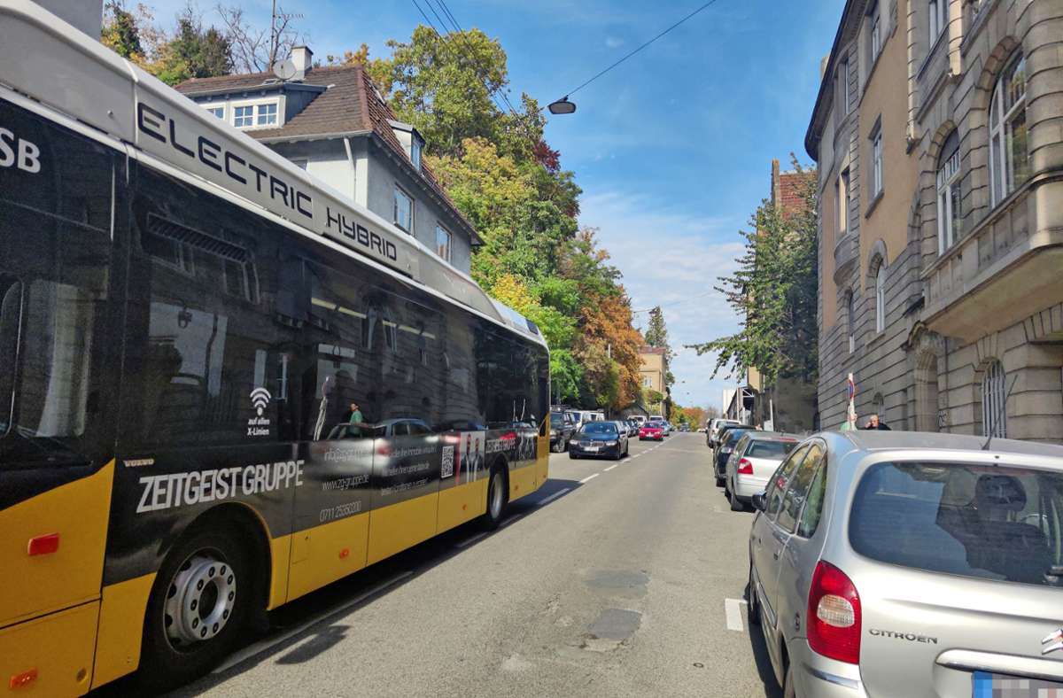 Die Verkehrsfläche der Hohenstaufenstraße wird neu aufgeteilt. Foto: /Wesely