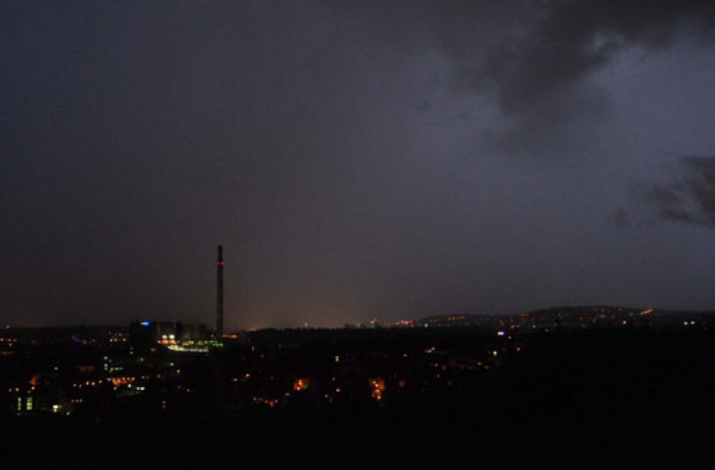 Gewitterwolken über Stuttgart
