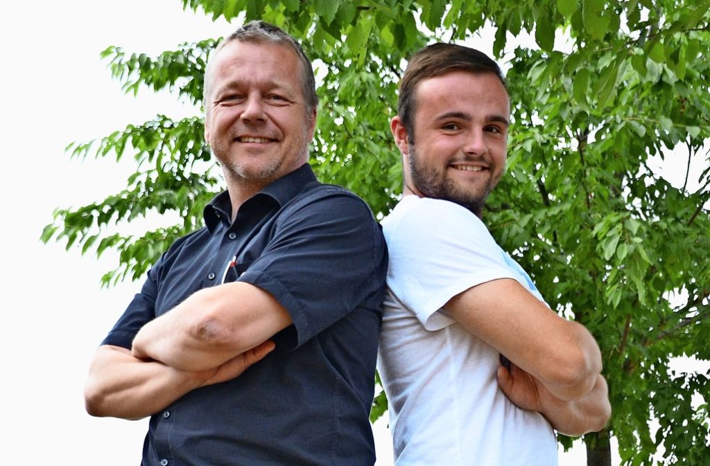 Vater und Sohn Tilo und Lukas Kiess haben Stammzellen gespendet. Foto: Sandra Hintermayr