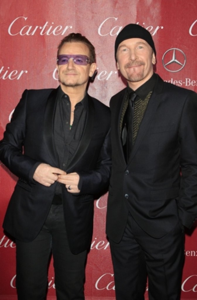 U2-Frontmann Bono (links) und Gitarrist "The Edge"