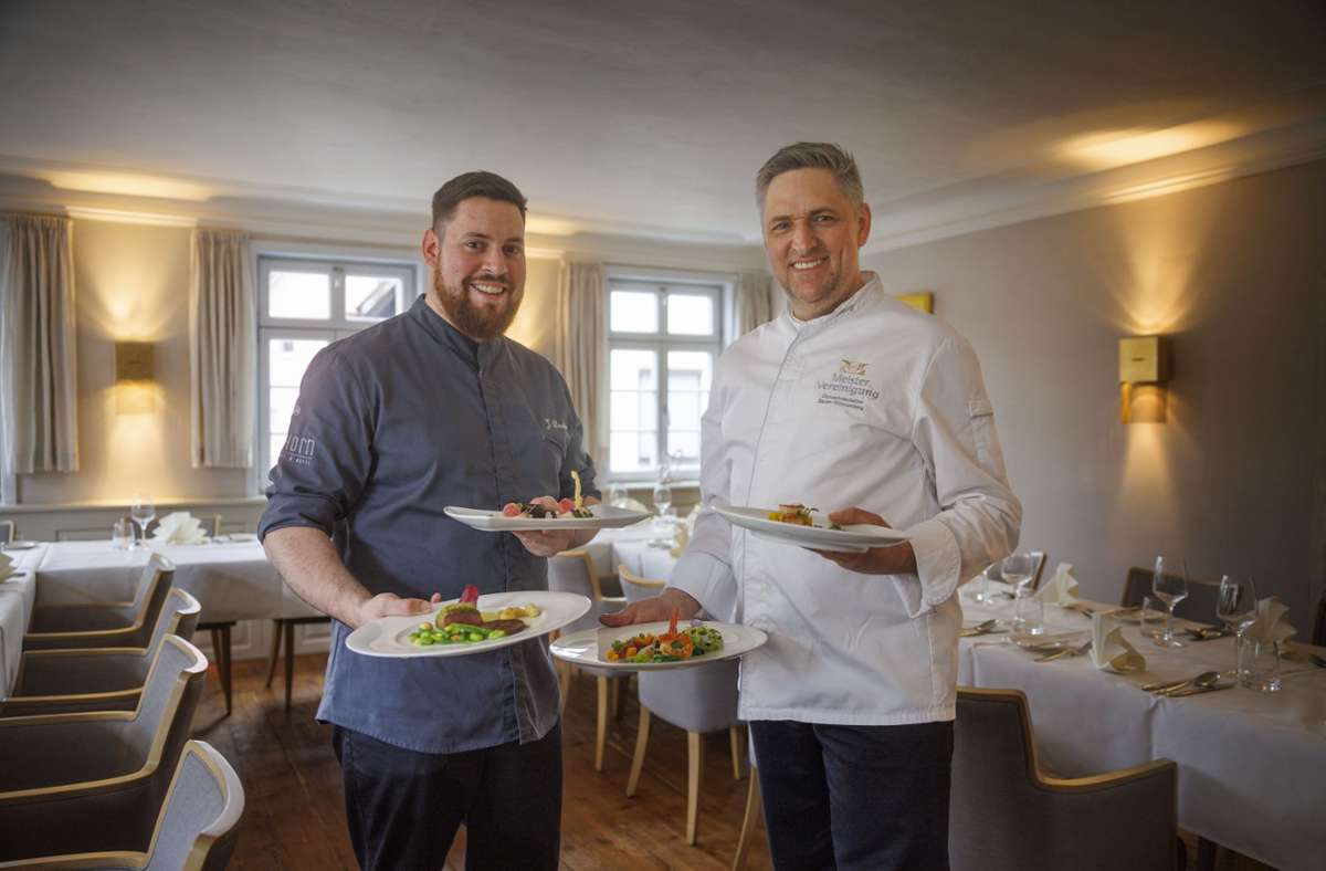 Jan Decker und Alexander Munz betreiben im Einhorn in Oppenweiler ein Hotel und Restaurant, das unsere Testerin voll und ganz überzeugt.