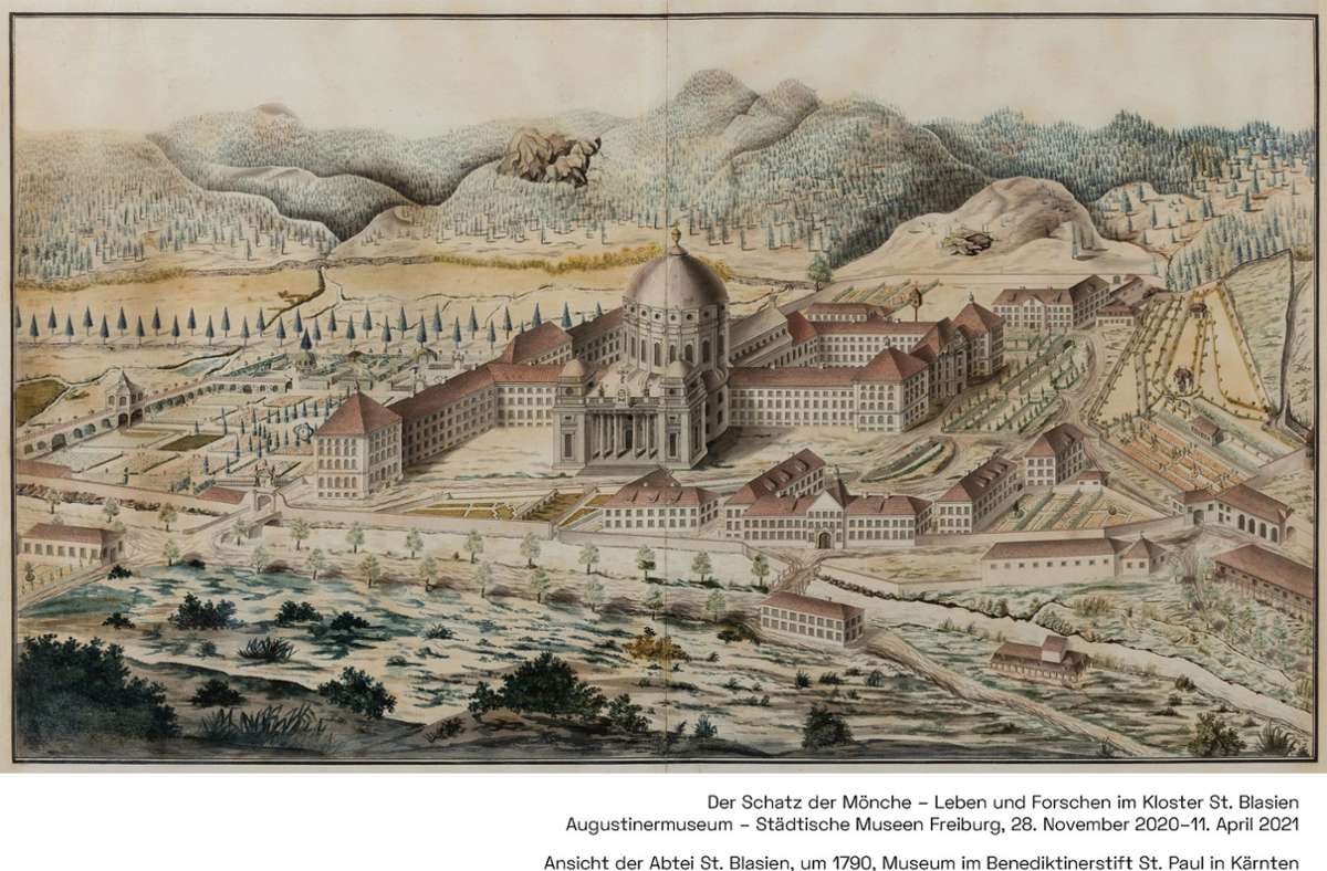 Ansicht der Abtei St. Blasien um 1790