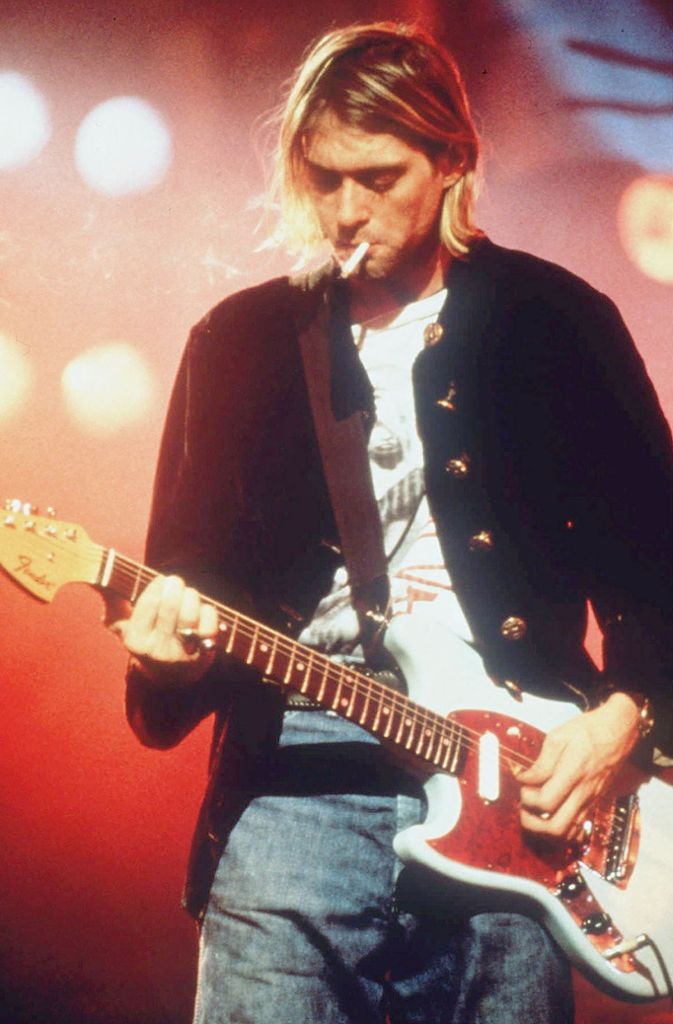 Kurt Cobain, Sänger und Gitarrist der Grunge-Band Nirvana („Smells Like Teen Spirit“). Geboren 1967 in Aberdeen (Washington), gestorben 1994 in Seattle.