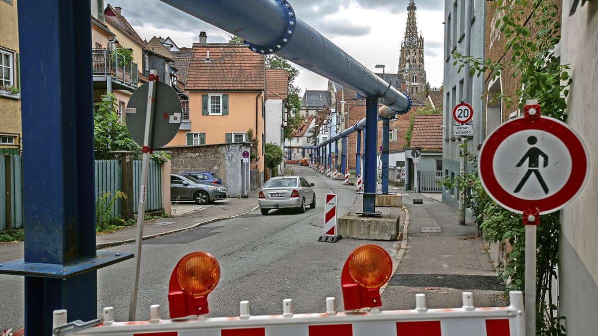 Esslinger Geiselbachstraße wird am 18. Juni wieder geöffnet: Licht am Ende der Kanalröhren