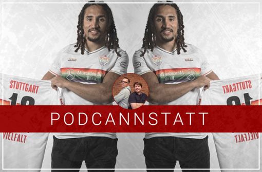 Jakob Johnson von den New England Patriots ist zu Gast im VfB-Podcast. Foto: STZN/VfB Stuttgart
