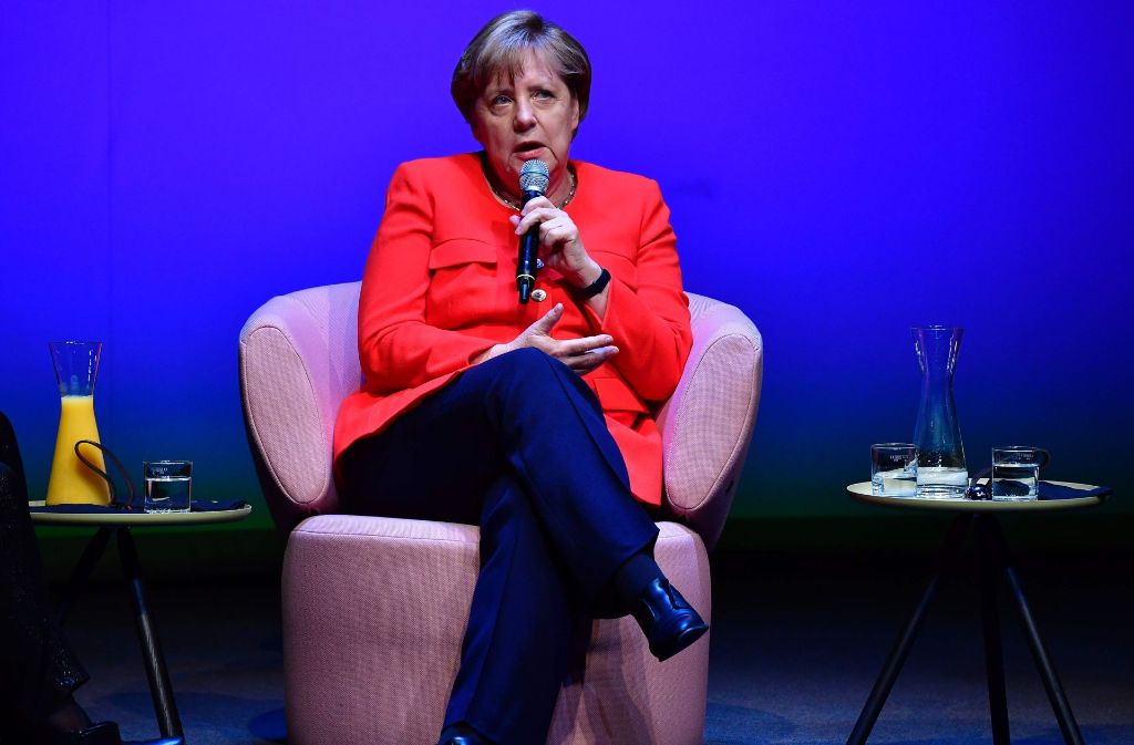 Angela Merkel beim „Brigitte“-Talk in Berlin Foto: AFP