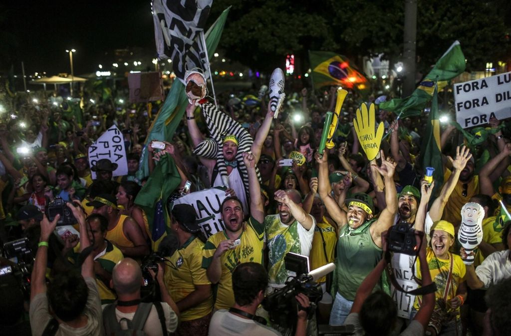 Die Brasilianer feierten bis in die späten Abendstunden.