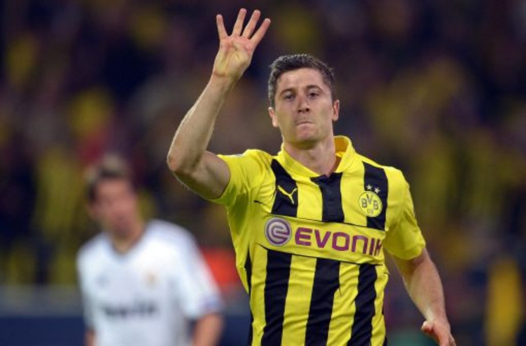 Auf Platz 2: Robert Lewandowski (Polen) von Borussia Dortmund, 10 Tore