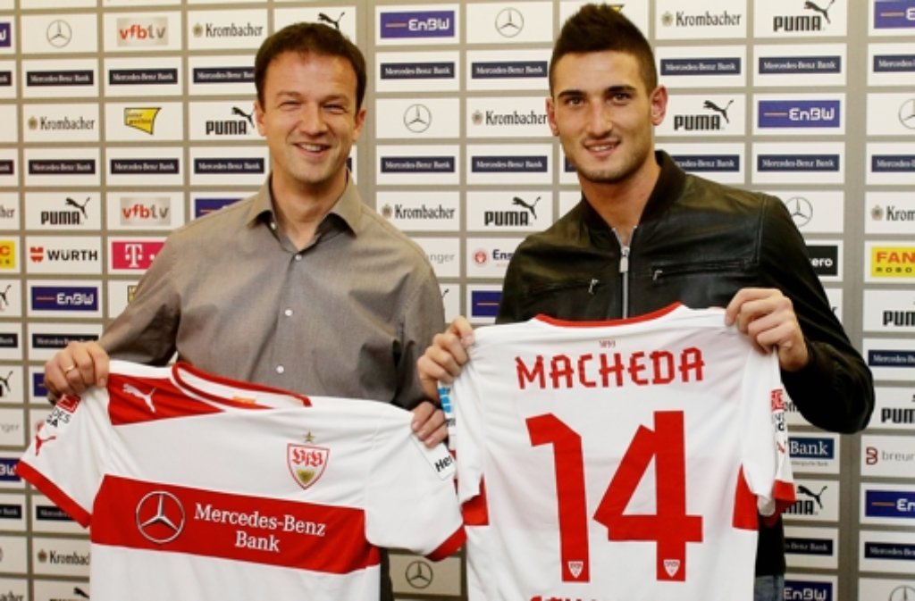 Federico Macheda trägt beim VfB die Nummer 14 – zumindest bis Saisonende.
