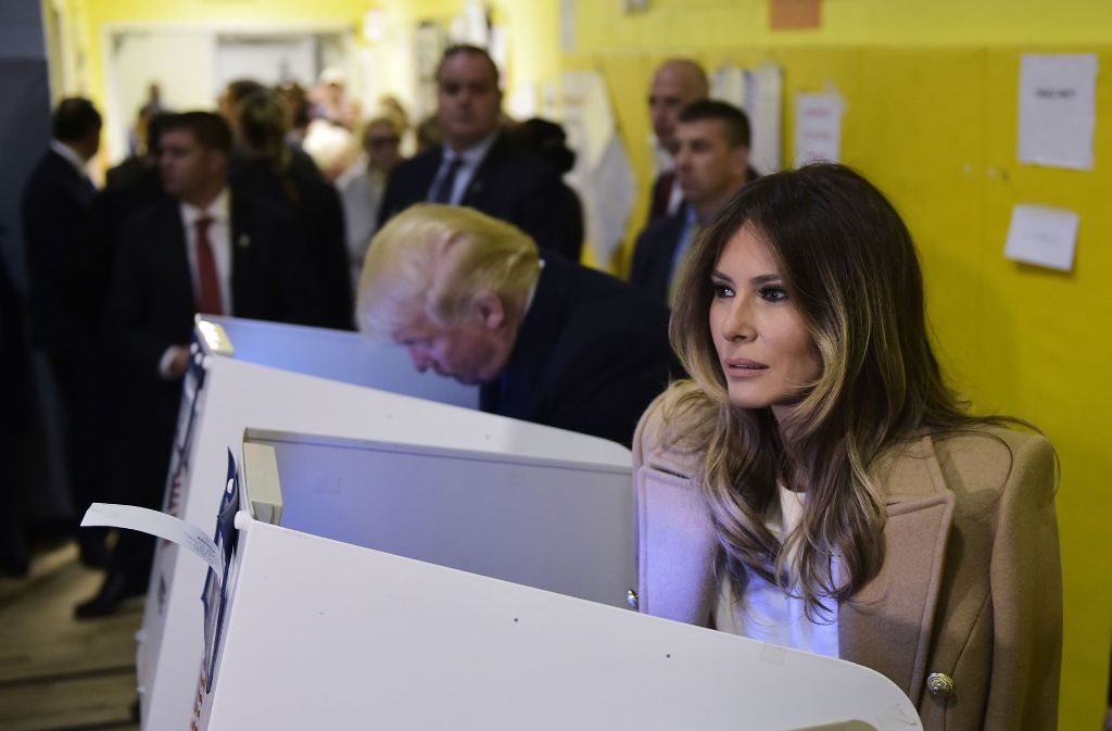 Gemeinsam mit Donald Trump gab das ehemalige Model ihre Stimme in einem New Yorker Wahllokal ab.