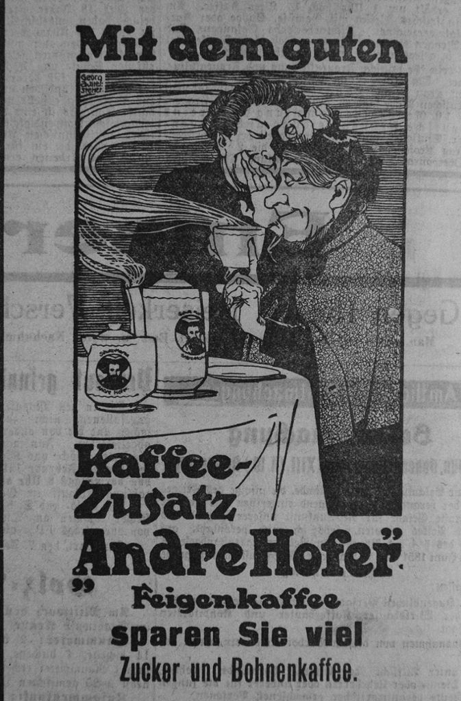 Feigenkaffee, Stuttgarter Neues Tagblatt, 1928