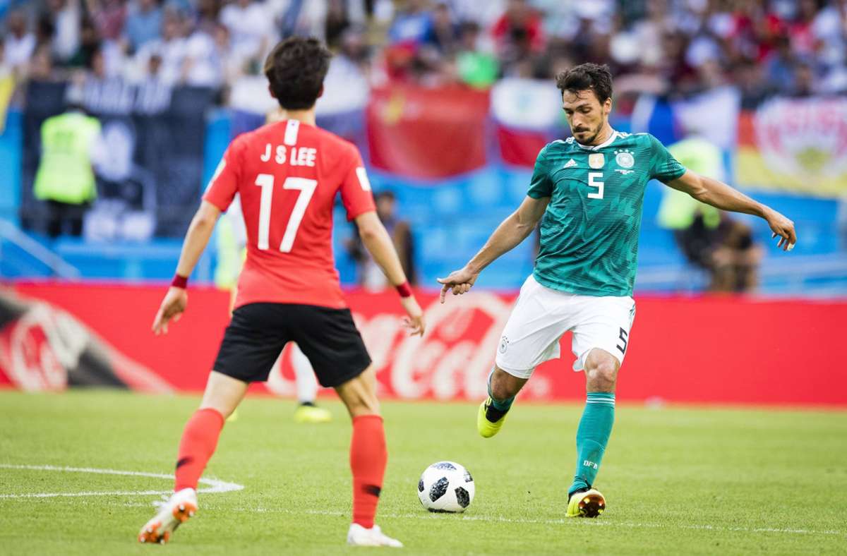 Auch bei der WM 2018 enttäuschen Hummels und die deutsche Nationalelf: Nach dem 0:2 gegen Südkorea kommt das Aus für den Titelträger bereits nach der Vorrunde.