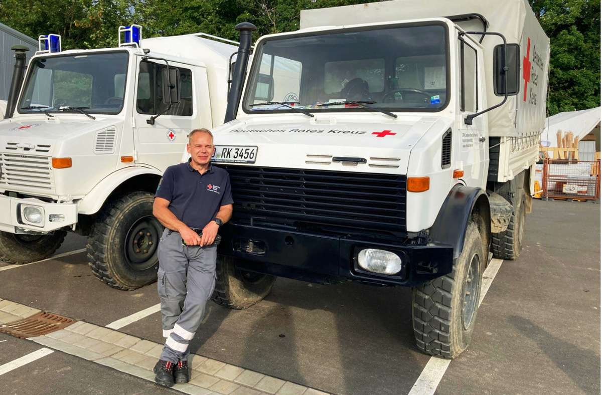 Ernst Feil war für das Rote Kreuz als Lkw-Fahrer im Ahrtal im Einsatz.