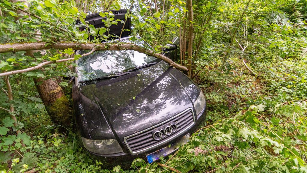 Unfall in Denkendorf: Frau kommt von Straße ab – Auto landet im Gebüsch