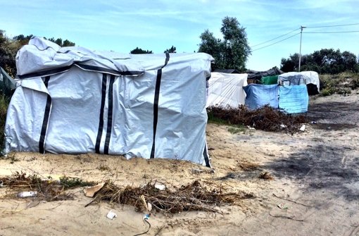 In diesem Lager in der Nähe von Calais müssen die Flüchtlinge hausen. Foto: Knut Krohn