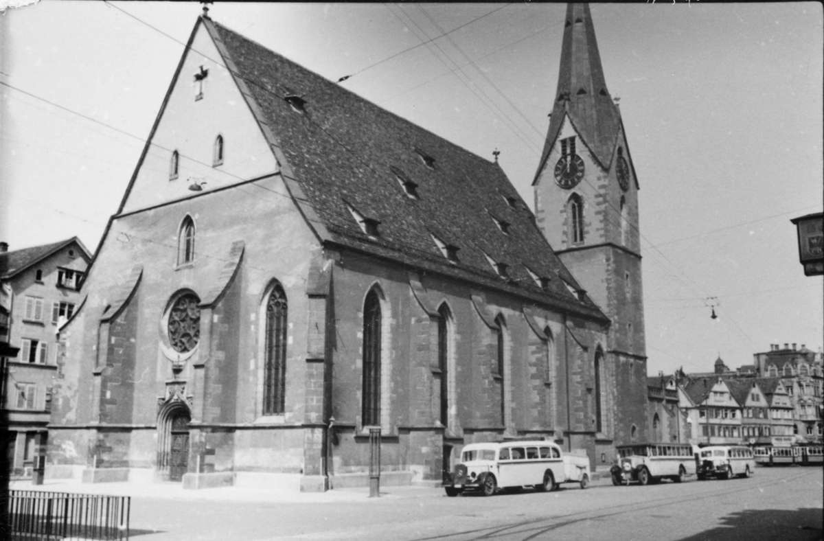 So sah die Leonhardskirche 1942 aus.