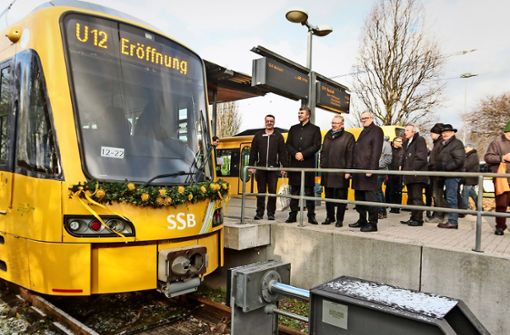 Im Dezember 2017 wurde die U-12-Linie in Remseck eingeweiht. Der Landrat Rainer Haas will die Stuttgarter SSB  bis nach Markgröningen fahren lassen. Foto: factum/Archiv