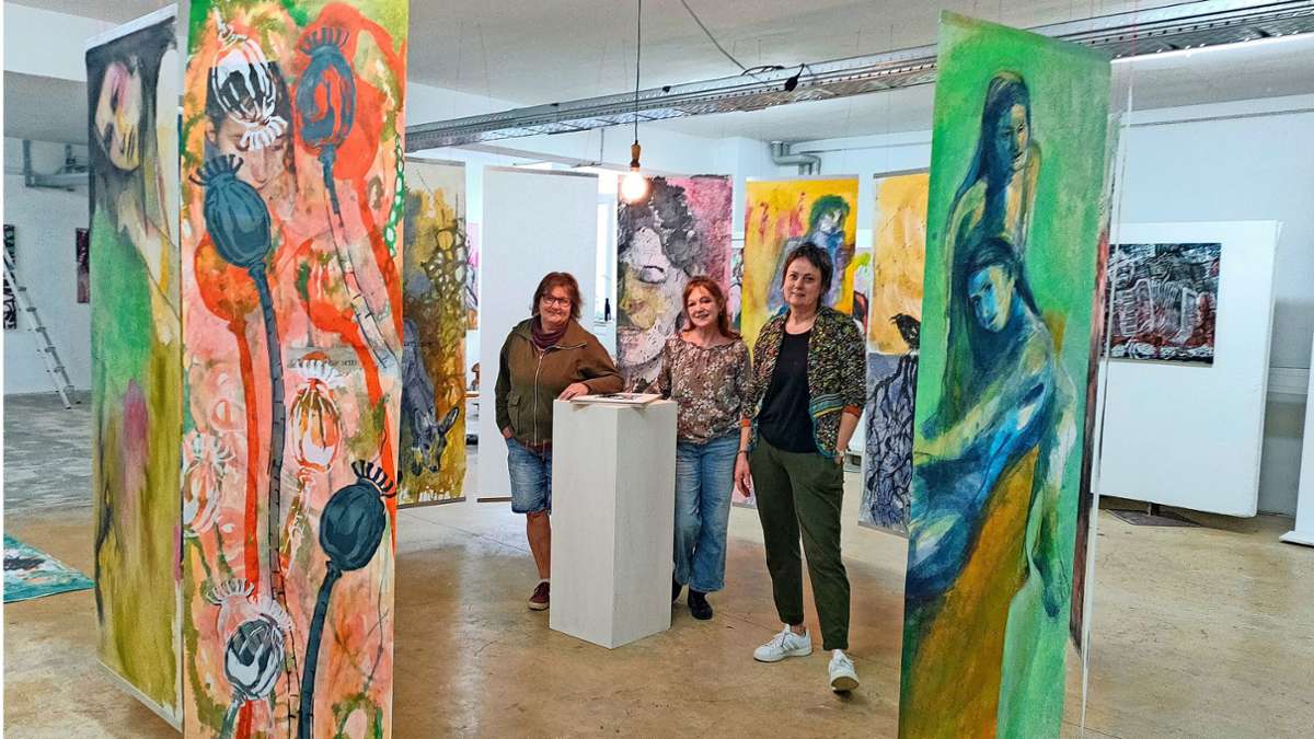 Neu im Kunst-Werk Fellbach: Wie die Kunst drei Freundinnen verbindet