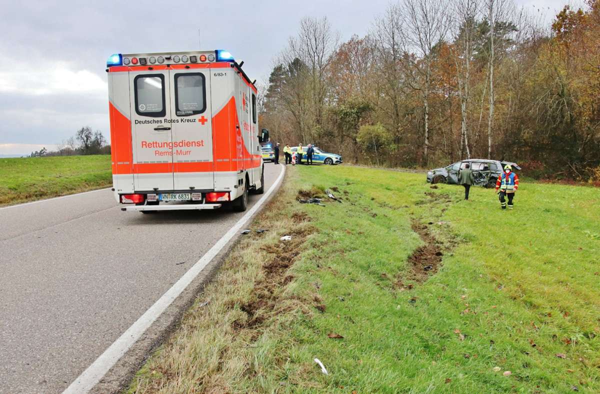 Zwischen Schorndorf und Welzheim hat es einen schweren Unfall gegeben.